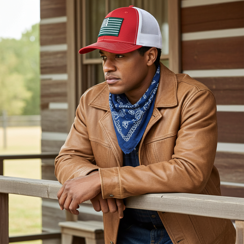 Load image into Gallery viewer, SA134 - Southern Addiction Red/White Barbed Wire Flag Cap
