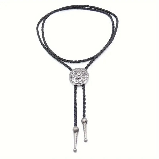 TMBL03 - Round Carved Bolo Tie