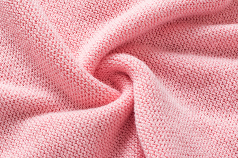 Load image into Gallery viewer, DLLS565 - Ladies Pink Multi Crochet Flower Knit Short Sleeve Sweater Top
