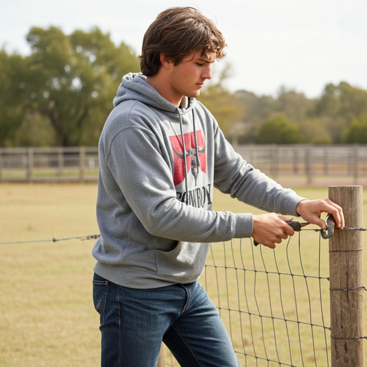 NIHSWST1 - Men's Athletic Grey Cowboy Printed Sweatshirt