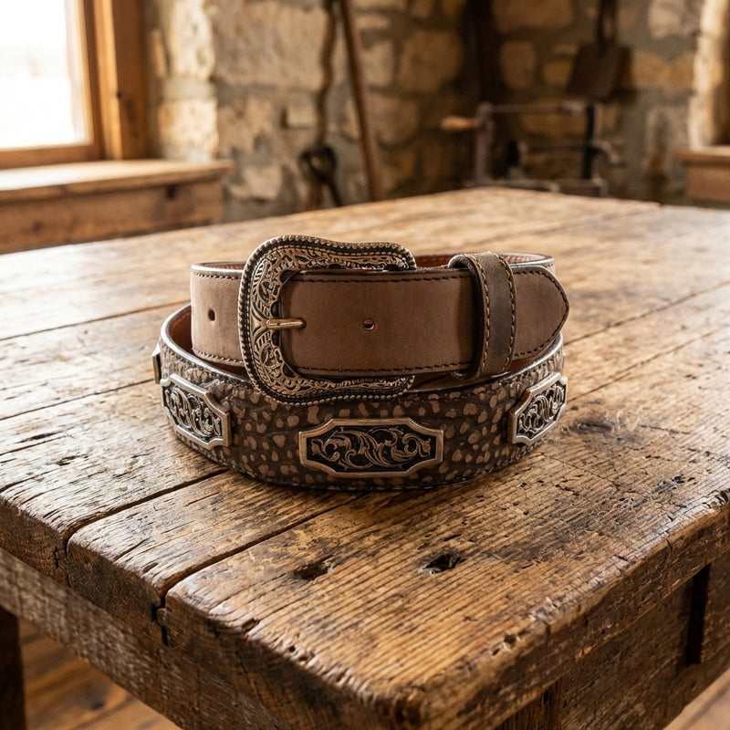 Load image into Gallery viewer, B1005 - RockinLeather Crazy Mocha Cowhide Leather Belt
