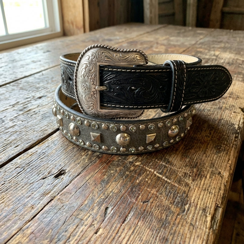 Load image into Gallery viewer, N2509801 - Nocona Belt with Grey Inlay
