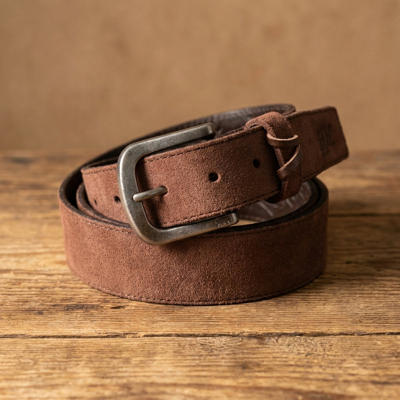 Load image into Gallery viewer, 22227BE2 - Red Dirt Hat Co. Men's Roughout Leather Belt
