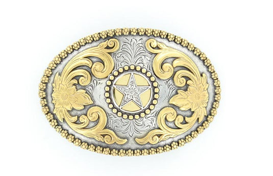 3756644 - Nocona Oval Floral Embossed Buckle