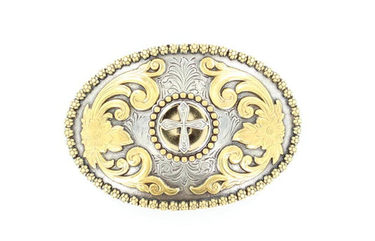 3756645 - Nocona Oval Floral Embossed Buckle