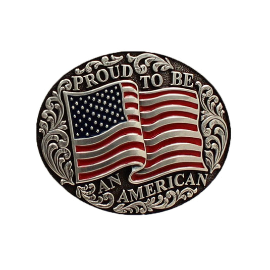 37595 - Nocona Youth Oval Smooth Edge USA Flag