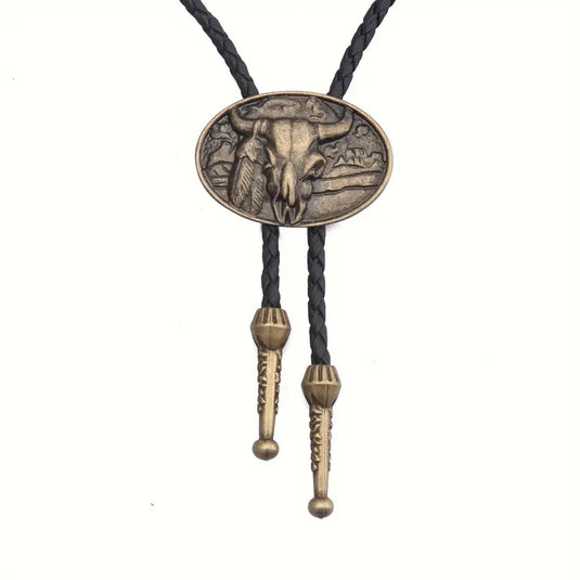 TMBLO5 - Bronze Oval Bolo Tie