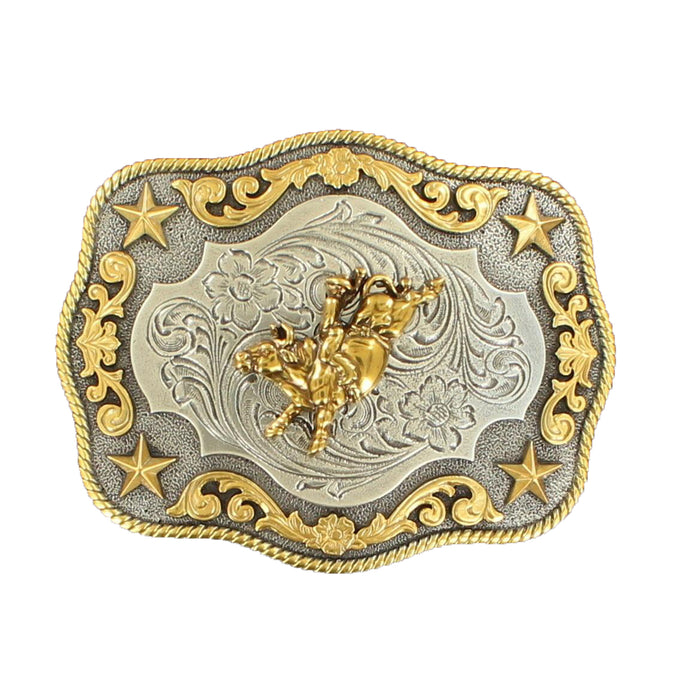 3798702 - Nocona Mens Ant Silver/Ant Gold Buckle