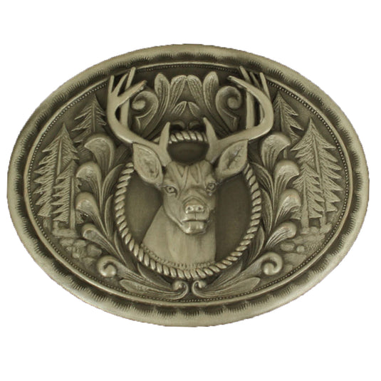 37992 - Oval Smooth Edge Buckle Buck in Center – D & D Outfitters
