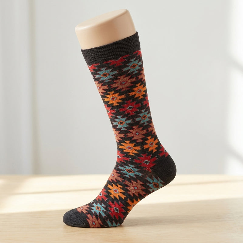 Load image into Gallery viewer, 222317GWT - Red Dirt Hat Co Boot Cut Sock Great White Aztec Pattern
