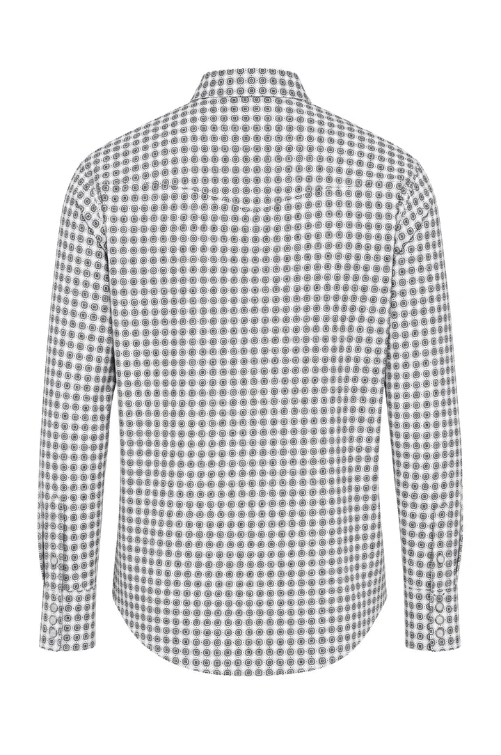 Load image into Gallery viewer, MPS110L-1155 - Rodeo Clothing Men's Western Pearl Snap Aztec Print Shirt
