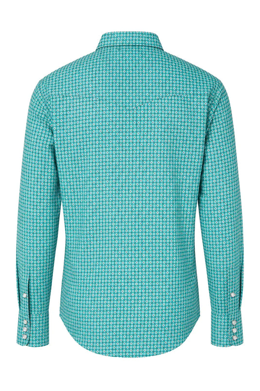 MPS110L-1159 - Rodeo Clothing Men's Western Pearl Snap Aztec Print Shirt