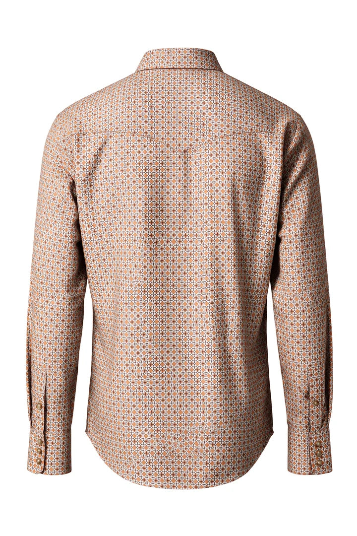 Load image into Gallery viewer, MPS110L-1160 - Rodeo Clothing Men's Western Pearl Snap Aztec Print Shirt
