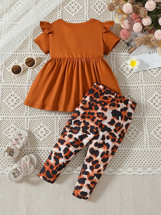 TMCHD47 - Baby & Child Girl's Leopard Print 2 Piece Set