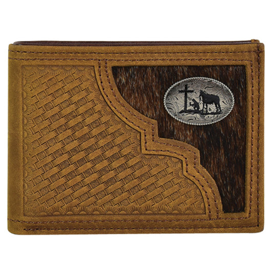 2030771W7 - Justin Men's Bifold Wallet Hair On