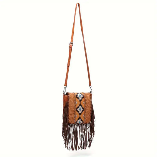 TMPUR2 - Western Faux Leather Crossbody Bag