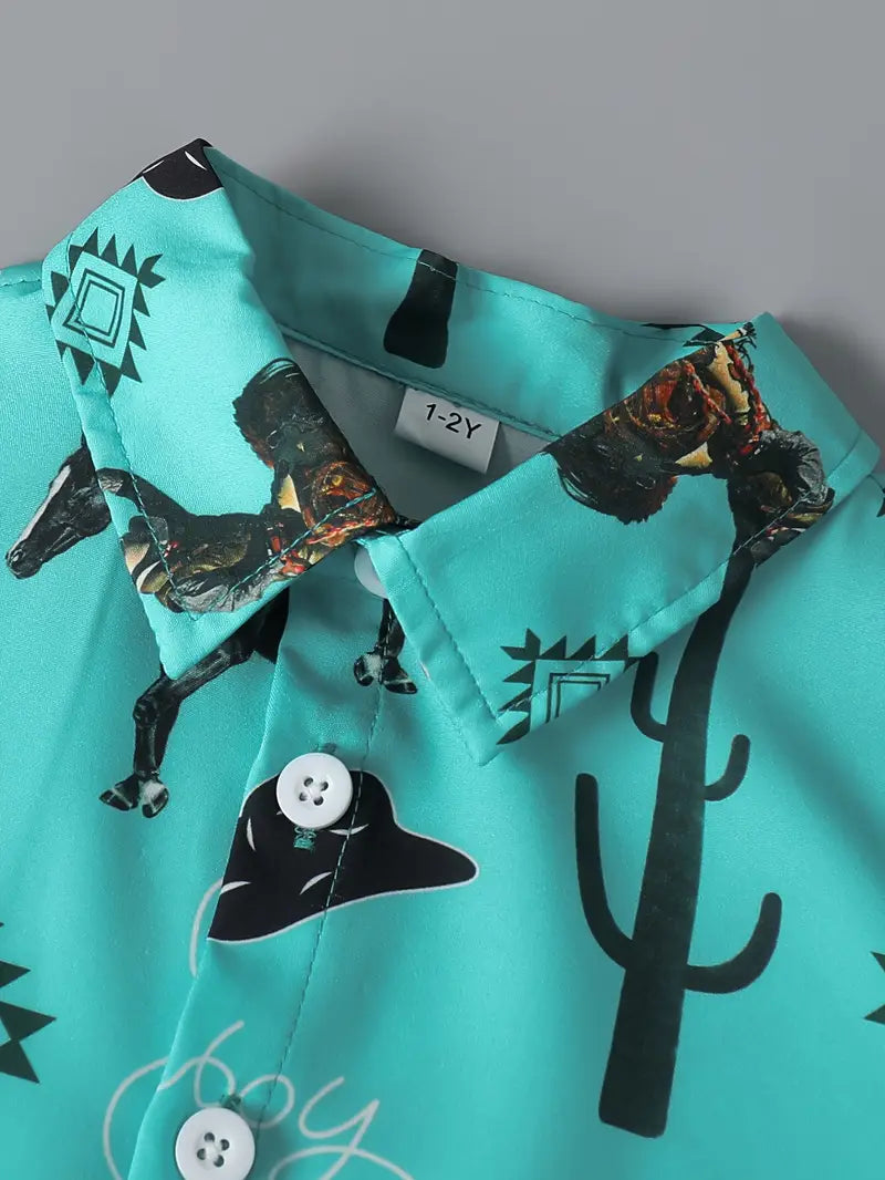 Load image into Gallery viewer, TMCHD44 - Boy&#39;s Western 2 Piece Outfit
