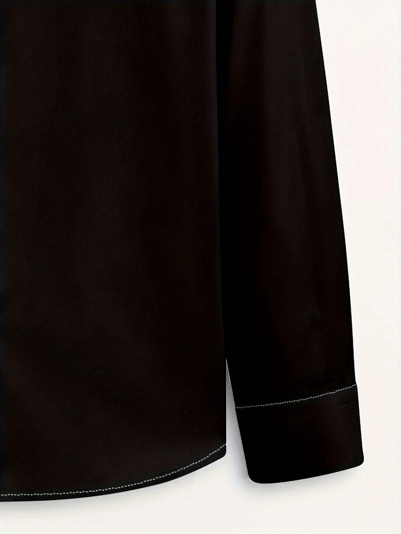 Load image into Gallery viewer, TMWST20 - Men&#39;s Black Western Print Shirt w/White Printing
