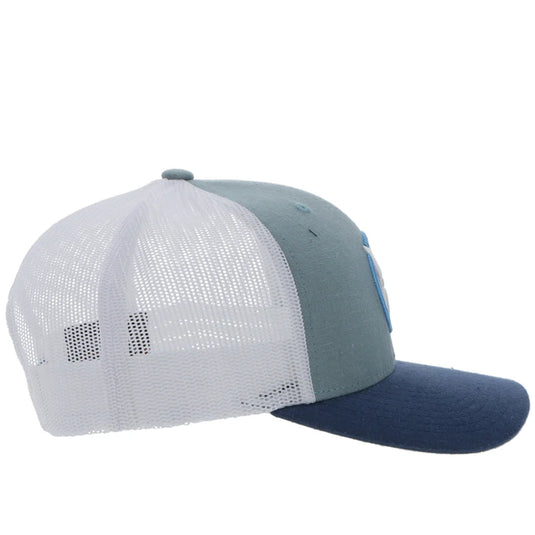 4031T-LTBL - Y - Hooey Youth Hat "Strap" Roughy Light Blue/White