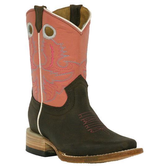 4102 - RockinLeather Children's Pink Top Handmade Western Boot