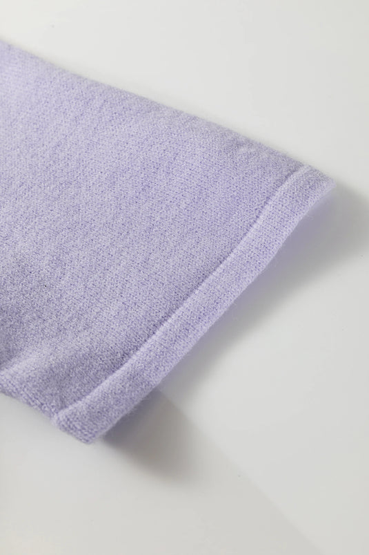 DLLS418 - Ladies Lavendula 3/4 Sleeve Boxy Knit Button Down Sweater Cardigan