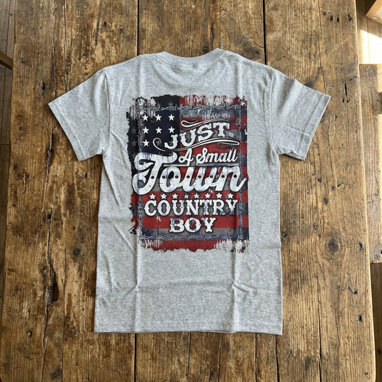 6137 - Southern Addiction Sm Town Cntry Boy - Grey T Shirt