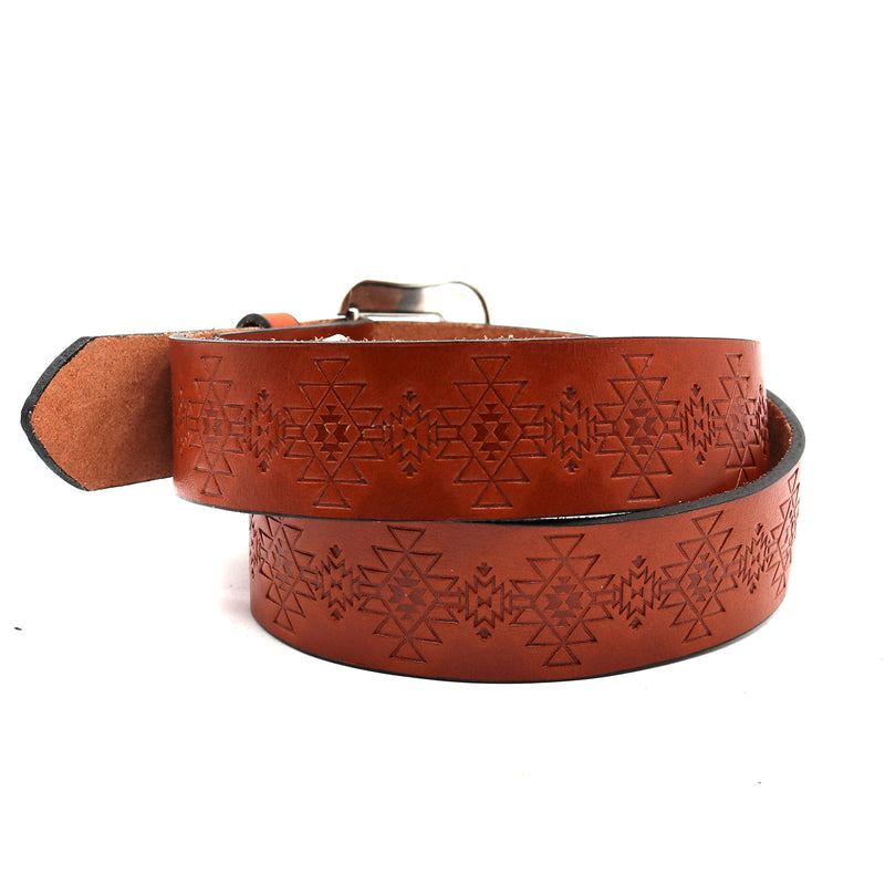 Load image into Gallery viewer, HMBLT044 - Hooey Classic Bomber 1.5&quot; Tan Leather Belt with Monterey Embossed Pattern
