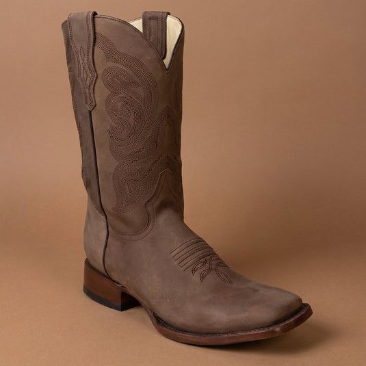 1801 - RockinLeather Men's Crazy Choco Cowhide Western Boot