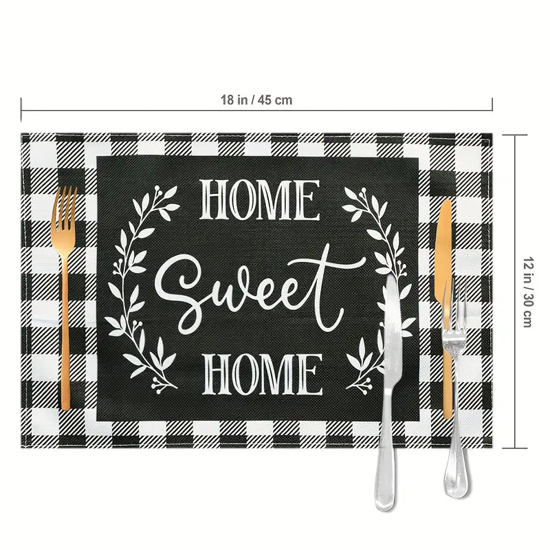 Load image into Gallery viewer, TMPLMT4 - Set of 4 Home Sweet Home Placemats
