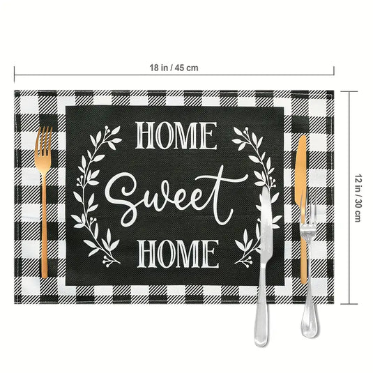 TMPLMT4 - Set of 4 Home Sweet Home Placemats