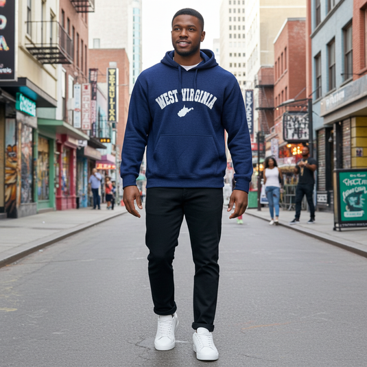 CASBWV - WV Heather Slate Blue Hoodie