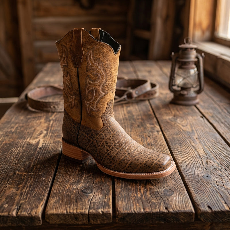 Load image into Gallery viewer, CP8000 - Cowboy Prayer Elephant Print Cowboy Boot
