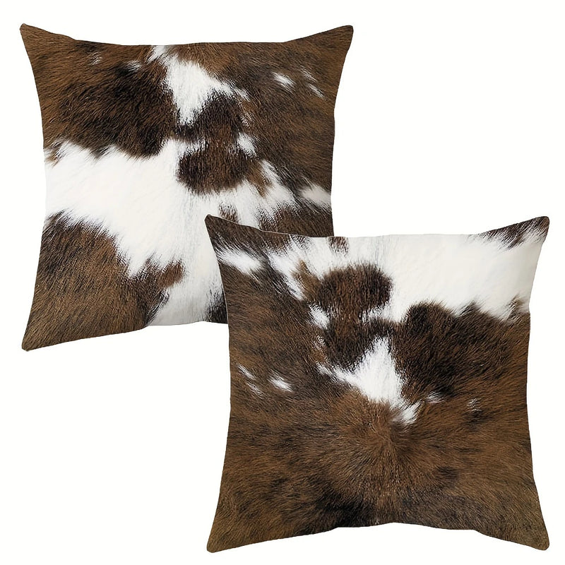 Load image into Gallery viewer, TMPL13 - Set of 2 Cow Print Throw PIllows
