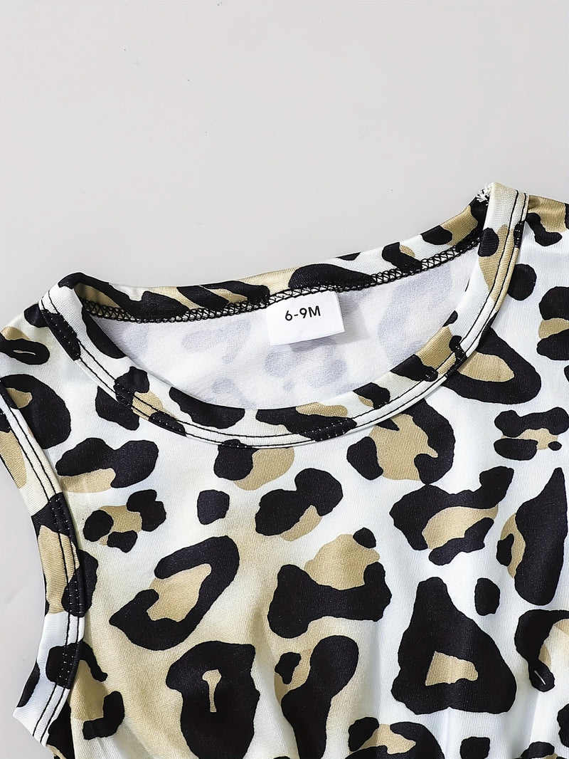 Load image into Gallery viewer, TMCHD29 - Baby Girls 2 Piece Set Leopard Print
