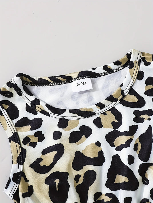 TMCHD29 - Baby Girls 2 Piece Set Leopard Print