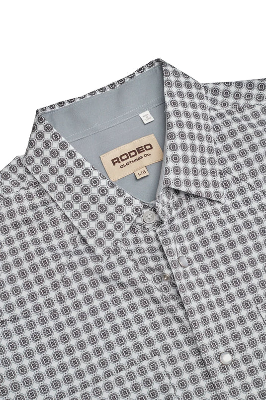 MPS110L-1155 - Rodeo Clothing Men's Western Pearl Snap Aztec Print Shirt