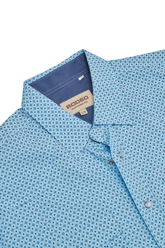 MPS110L-1163 - Rodeo Clothing Men's Western Pearl Snap Aztec Print Shirt