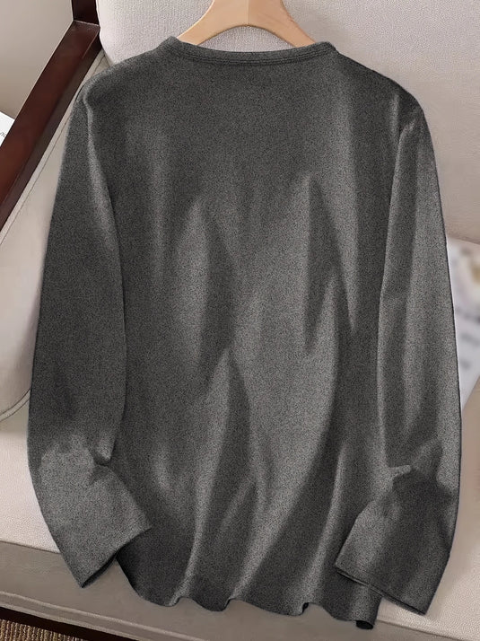 TMTSHT34 - Women's LS Grey Buttercup T Shirt