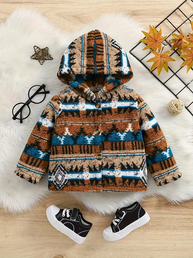 Load image into Gallery viewer, TMCHD30 - Baby &amp; Children&#39;s Aztec Print Hooded Jacket
