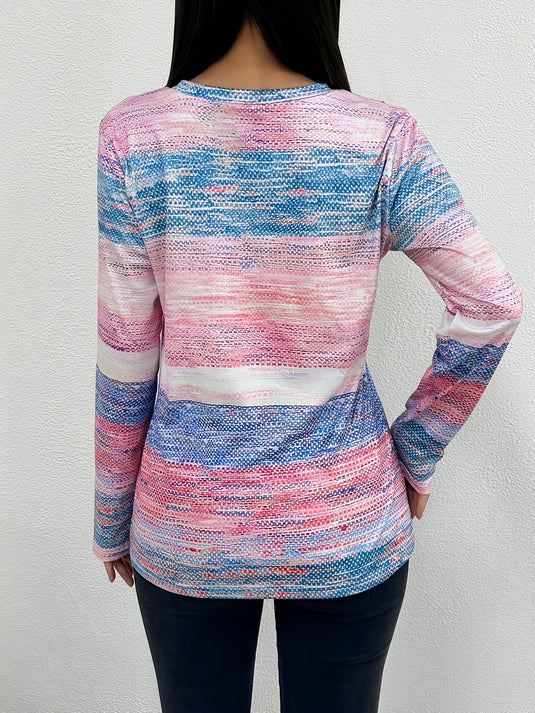 TMTSHT99 - Ladies Long Sleeve Graphic Print Shirt