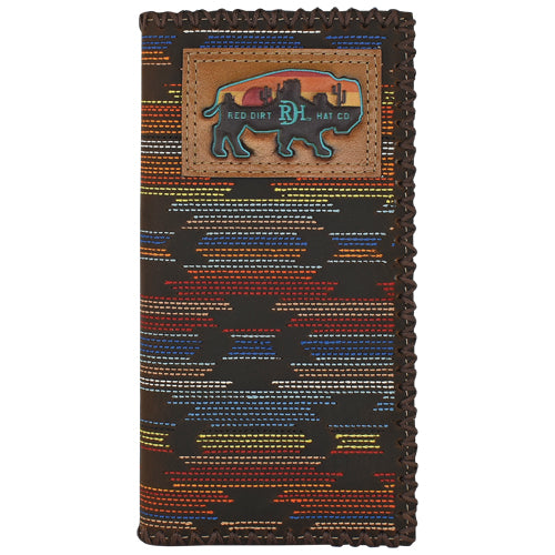 23225876W8 - Red Dirt Hat Co Rodeo Wallet, Multi Colored Stitched Serape
