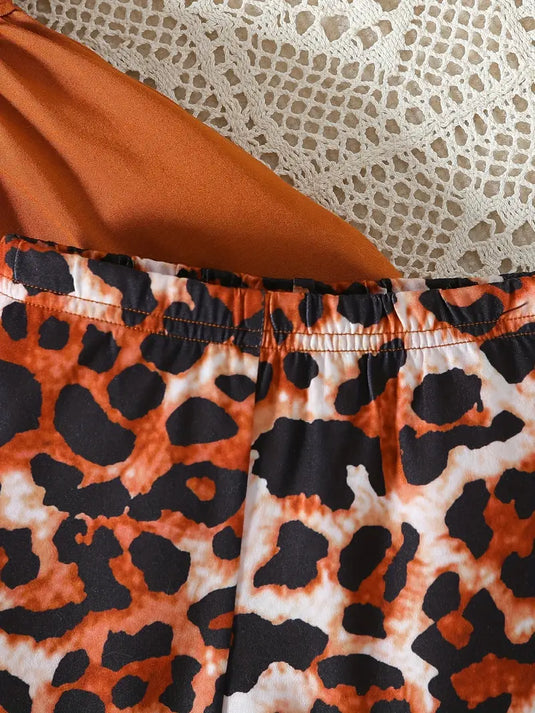 TMCHD47 - Baby & Child Girl's Leopard Print 2 Piece Set
