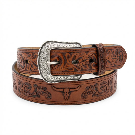 8944 - 3D Barbwire Inlay Belt with Tooling