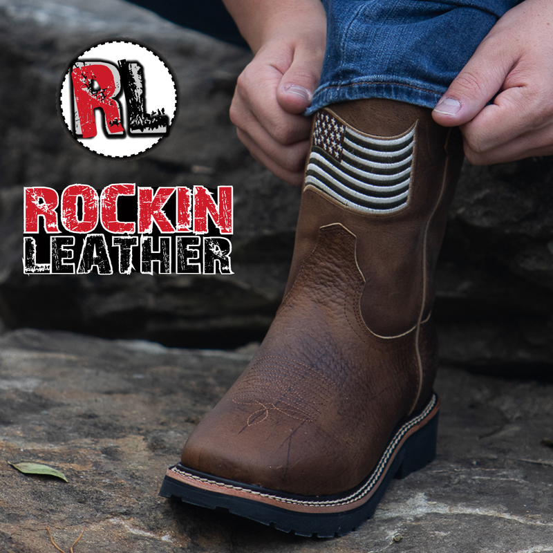 Steel toe sales american flag boots