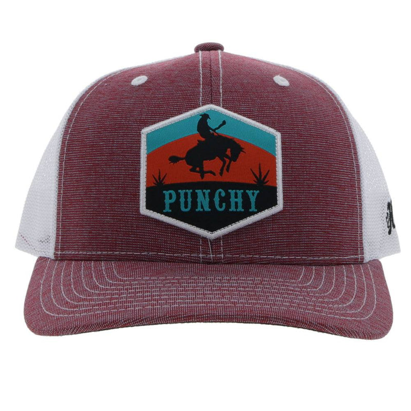 Load image into Gallery viewer, 5027T-MAWH - Hooey "Punchy" Maroon/White Hat
