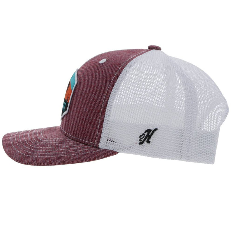 Load image into Gallery viewer, 5027T-MAWH - Hooey "Punchy" Maroon/White Hat

