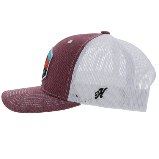 5027T-MAWH - Hooey "Punchy" Maroon/White Hat