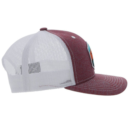 5027T-MAWH - Hooey "Punchy" Maroon/White Hat