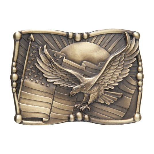 507 - Sculpted American Flag Buckle