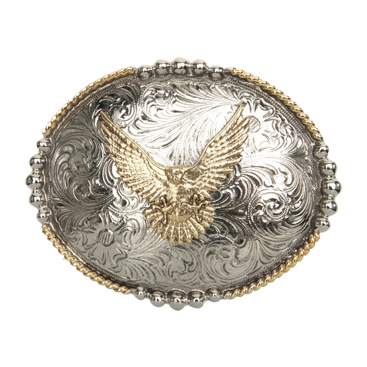 521 - Oval Gold Eagle Buckle